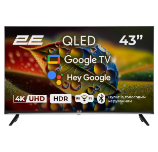 Телевізор 2E 43" 43A77Q (2E-43A77Q) Black Телевізор 2E 43" 43A77Q (2E-43A77Q) Black