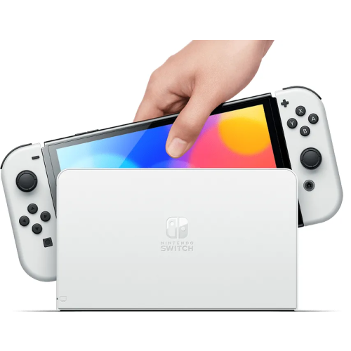 Ігрова приставка портативна Nintendo Switch OLED (White) - фото 3 Ігрова приставка портативна Nintendo Switch OLED (White) - фото 3